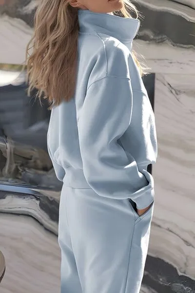 Half Zip Long Sleeve Top and Joggers Set sold by Charming Charlie product image thumbnail 3
