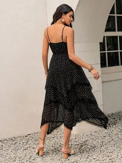 Lace Detail Layered Printed Midi Cami Dress sold by Charming Charlie product image thumbnail 3