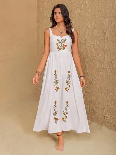 Floral Embroidered Sleeveless Maxi Dress sold by Charming Charlie