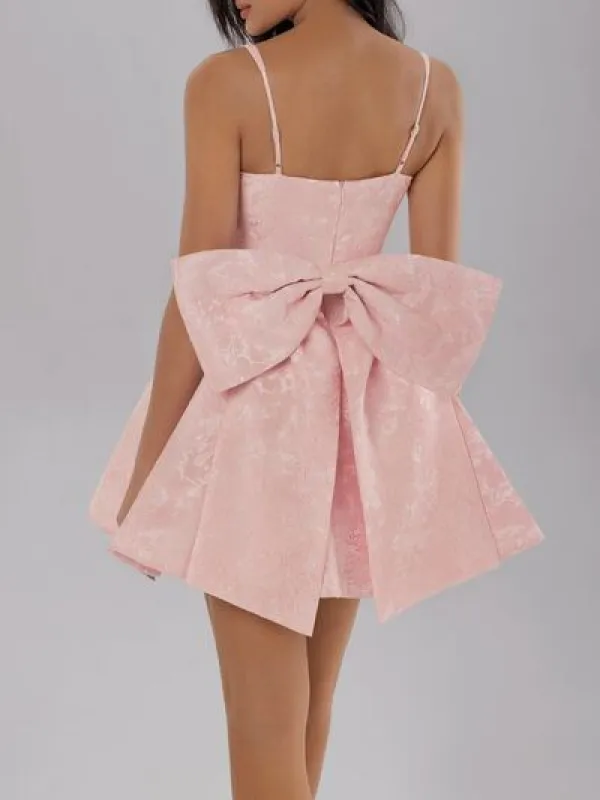 Satin Mini Cami Dress with Bow sold by Charming Charlie