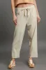 Umgee Full Size Drawstring Elastic Waistband Linen Blend Pants Plus Size sold by Charming Charlie