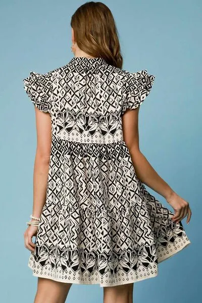 Umgee Full Size Mixed Print Mini Dress Plus Size sold by Charming Charlie product image thumbnail 2