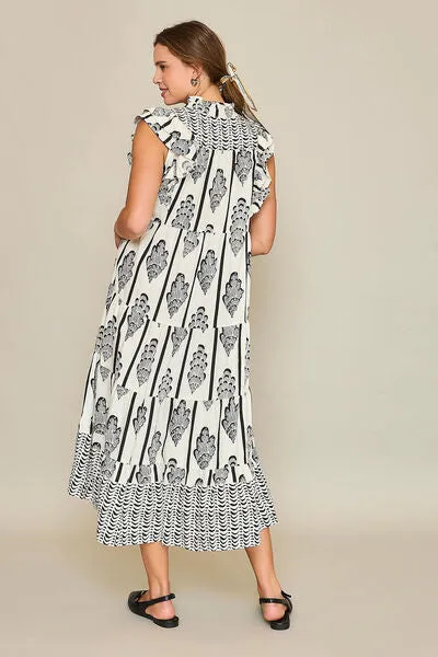 Umgee Full Size Boarder Print Midi Dress Plus Size sold by Charming Charlie product image thumbnail 3