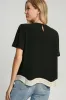 Umgee Full Size Linen Blend Scalloped Hem Top Plus Size sold by Charming Charlie