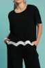 Umgee Full Size Linen Blend Scalloped Hem Top Plus Size sold by Charming Charlie