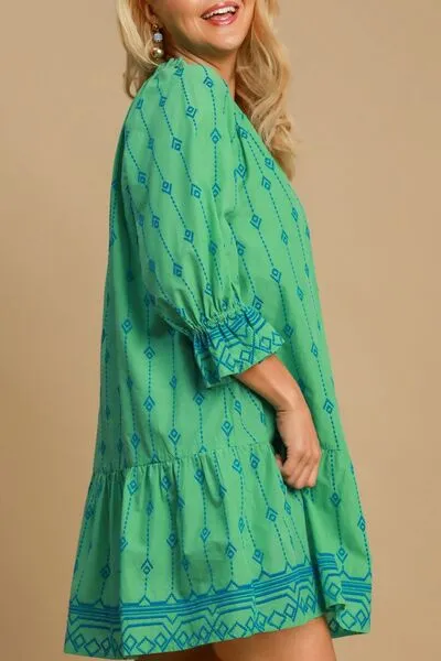 Umgee Full Size Tassel Embroidered Flounce Sleeve Mini Dress Plus Size sold by Charming Charlie product image thumbnail 5