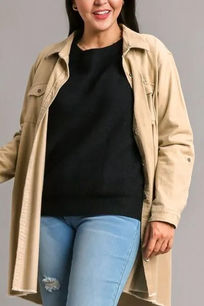 Umgee Full Size Round Neck Long Sleeve Sweater Plus Size sold by Charming Charlie product image thumbnail 3