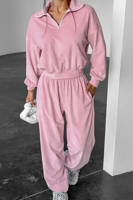 Cropped Sweatshirt and Jogger Set sold by Charming Charlie