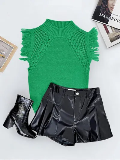 Lovelet Fringe Mock Neck Sweater Vest sold by Charming Charlie product image thumbnail 5