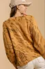 Umgee Full Size Animal Print Round Neck Distressed Detail Sweater Plus Size sold by Charming Charlie