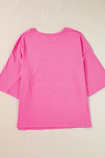 Color Block Star Patched Oversized T-Shirt sold by Charming Charlie product image thumbnail 5