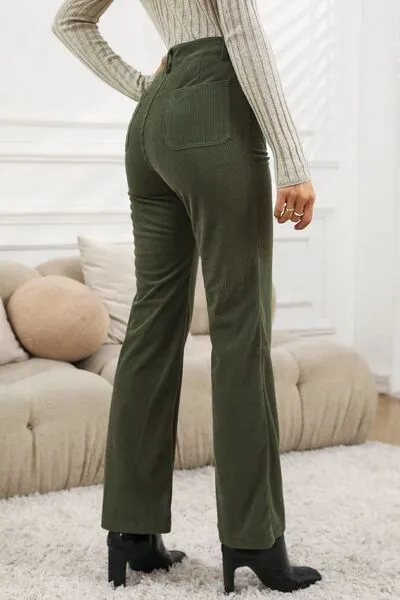 High Waist Square Pockets Corduroy Pants sold by Charming Charlie product image thumbnail 3
