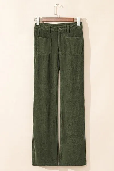 High Waist Square Pockets Corduroy Pants sold by Charming Charlie product image thumbnail 5