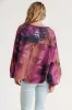 Umgee Full Size Tie Dye Round Neck Long Balloon Sleeve Top Plus Size sold by Charming Charlie