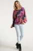 Umgee Full Size Tie Dye Round Neck Long Balloon Sleeve Top Plus Size sold by Charming Charlie