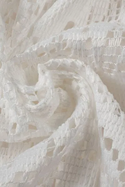 Lace Crochet Hollowed Scallop Hem V Neck Blouse sold by Charming Charlie product image thumbnail 5