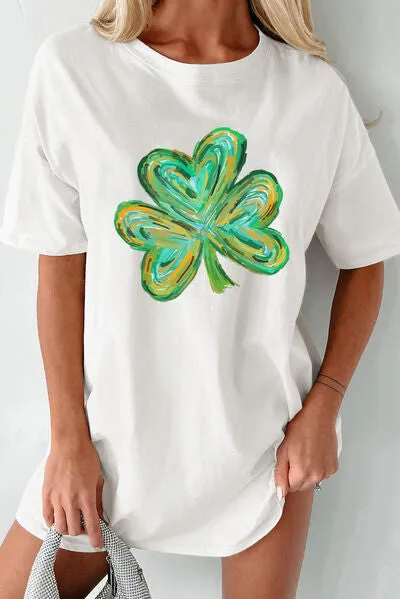 Lucky Clover Round Neck Short Sleeve T-Shirt sold by Charming Charlie product image thumbnail 2