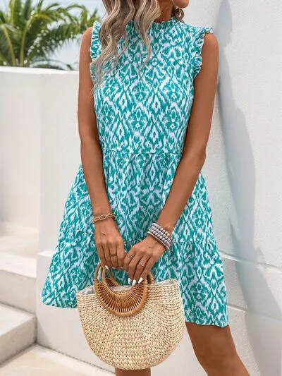 Perfee Printed Frill Sleeveless Mini Dress sold by Charming Charlie product image thumbnail 2