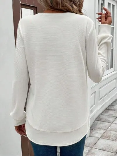 Round Neck Long Sleeve T-Shirt sold by Charming Charlie product image thumbnail 5