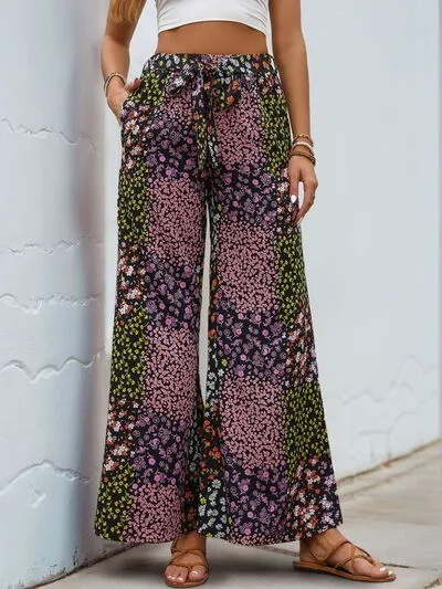 Floral High Rise Wide Leg Pants sold by Charming Charlie product image thumbnail 3