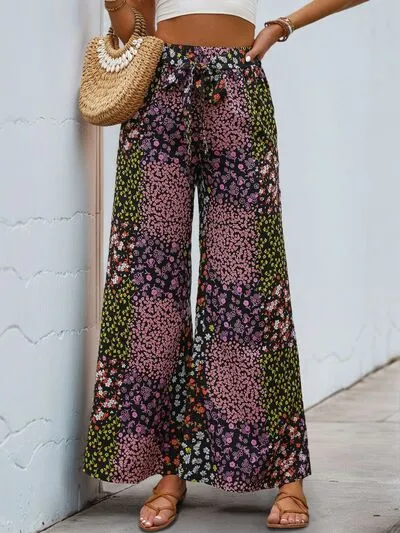 Floral High Rise Wide Leg Pants sold by Charming Charlie product image thumbnail 5