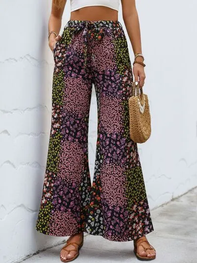 Floral High Rise Wide Leg Pants sold by Charming Charlie product image thumbnail 4