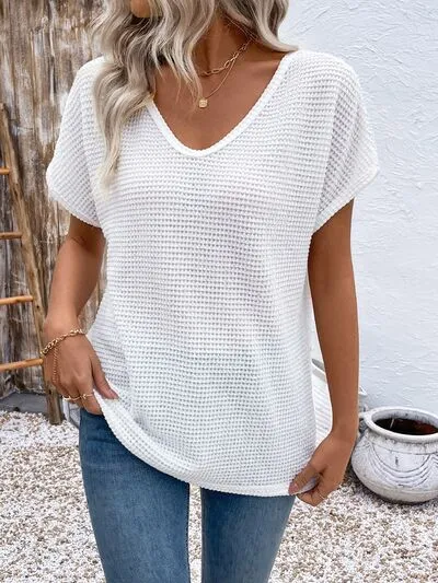Lace Detail Round Neck Short Sleeve T-Shirt sold by Charming Charlie product image thumbnail 5