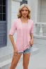 Texture Square Neck Half Sleeve Blouse sold by Charming Charlie