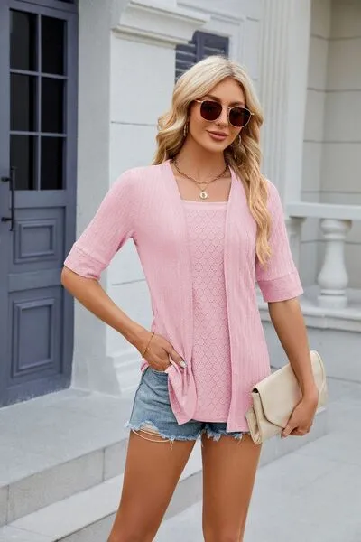 Texture Square Neck Half Sleeve Blouse sold by Charming Charlie