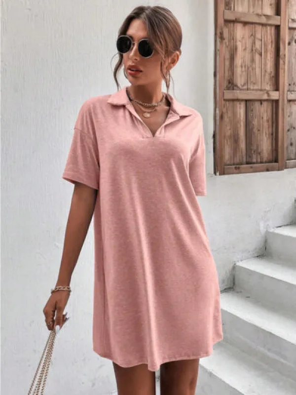 Johnny Collar Short Sleeve Polo Dress sold by Charming Charlie
