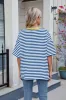 Contrast Striped Round Neck Half Sleeve T-Shirt sold by Charming Charlie