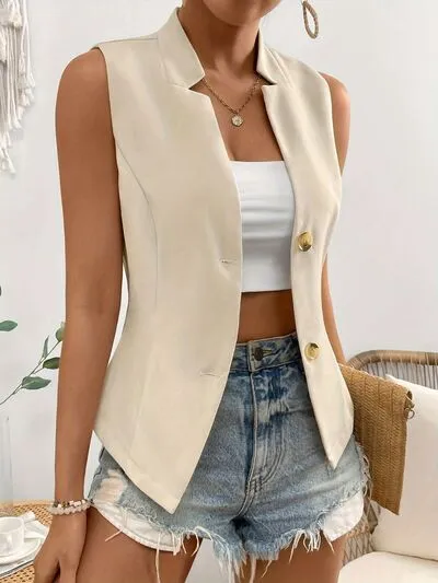 Button Down Vest Coat sold by Charming Charlie product image thumbnail 2