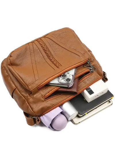 PU Leather Adjustable Strap Shoulder Bag sold by Charming Charlie product image thumbnail 2