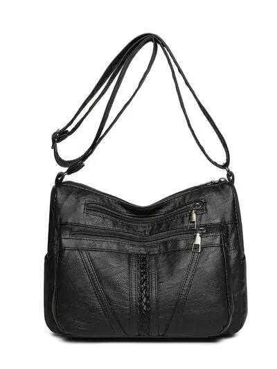 PU Leather Adjustable Strap Shoulder Bag sold by Charming Charlie product image thumbnail 5