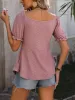 Ruched V-Neck Short Sleeve Blouse sold by Charming Charlie