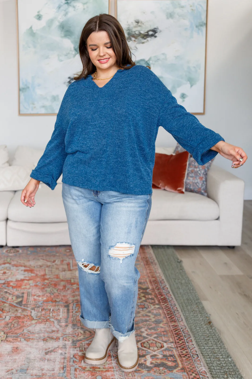 Best Foot Forward V-Neck Pullover sold by Charming Charlie product image thumbnail 3