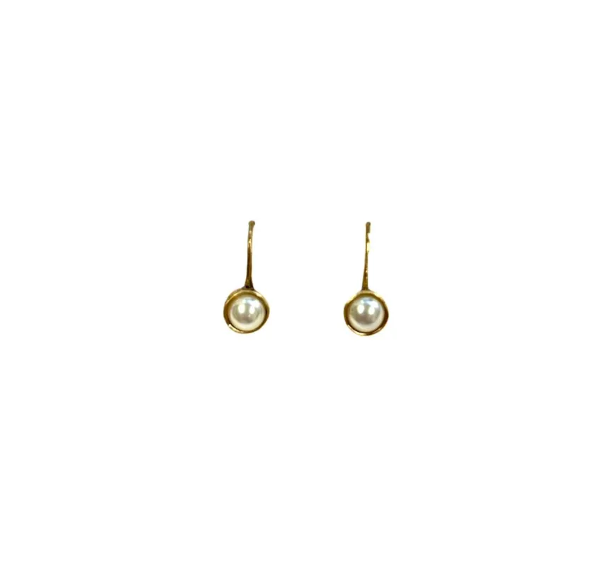 The SAK- Pearl Gold Drop Earring sold by Charming Charlie