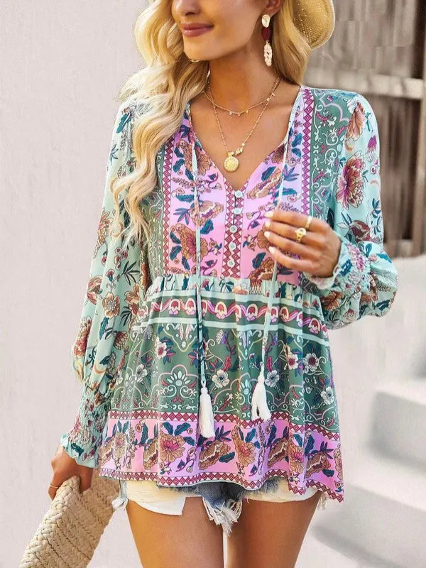 Printed long sleeve top sold by Charming Charlie