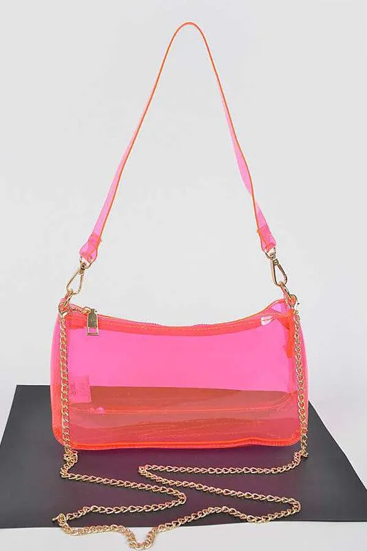 Transparent Clear Convertible Shoulder Bag sold by Charming Charlie product image thumbnail 4