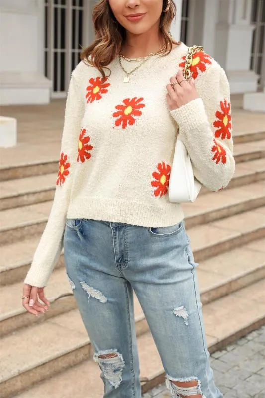 Flower sweater sold by Charming Charlie product image thumbnail 2