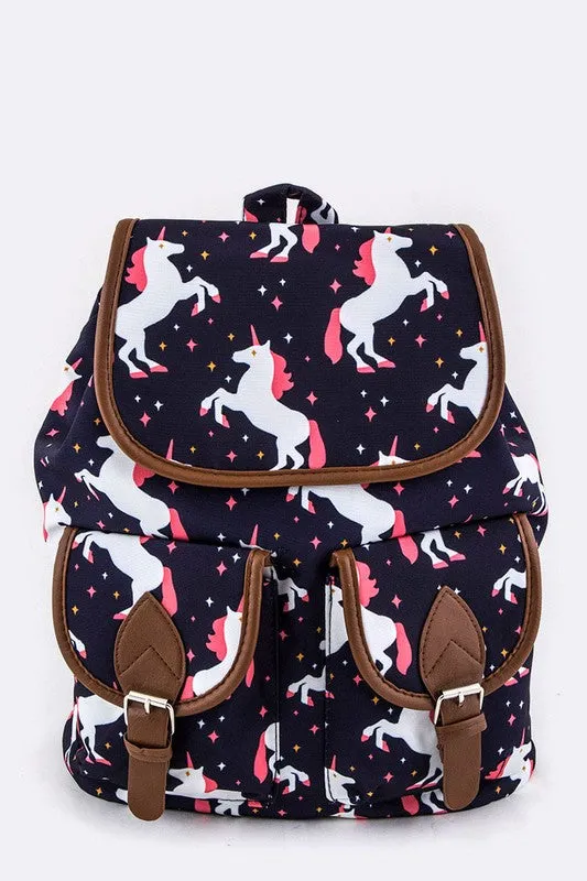 Unicorn Pattern Backpack sold by Charming Charlie