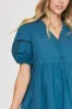 Umgee USA Full Size Lace Detail Puff Sleeve Mini Dress Plus Size sold by Charming Charlie