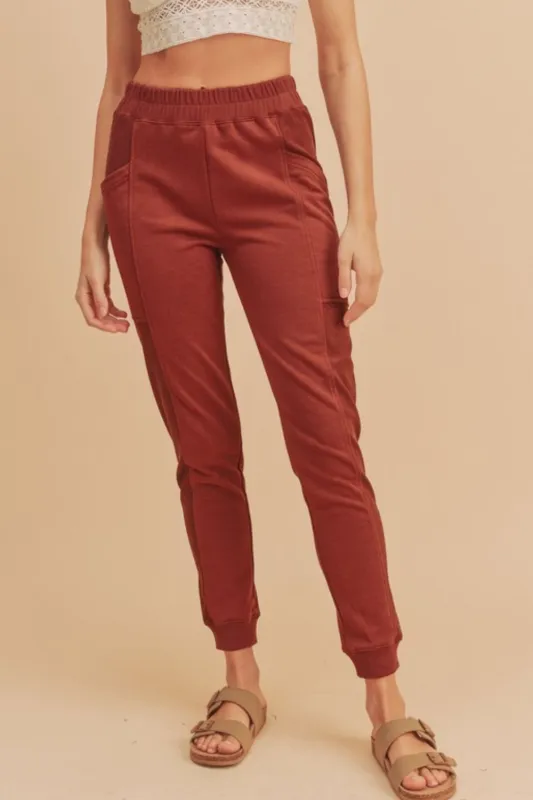 Aemi + Co Elastic Waist Joggers with Pockets sold by Charming Charlie