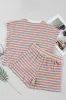 Striped Round Neck Top and Shorts Set sold by Charming Charlie