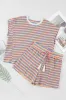 Striped Round Neck Top and Shorts Set sold by Charming Charlie