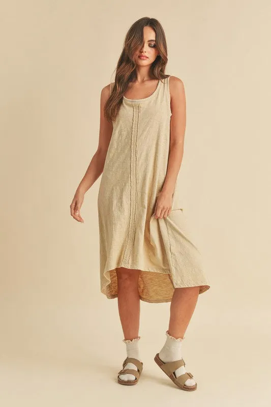 Aemi + Co High-Low Hem Scoop Neck Midi Tank Dress sold by Charming Charlie