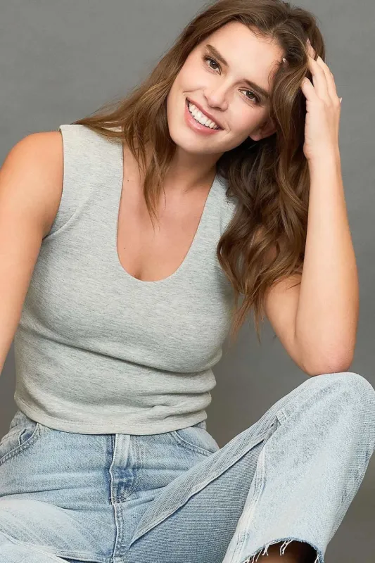 Umgee Full Size Scoop Neck Cropped Tank Plus Size sold by Charming Charlie