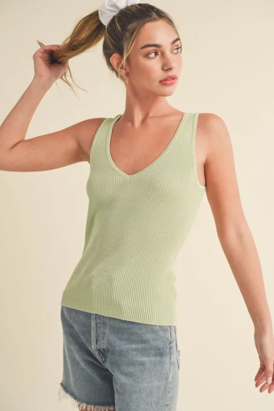 Aemi + Co Ribbed Wide Strap Knit Tank sold by Charming Charlie