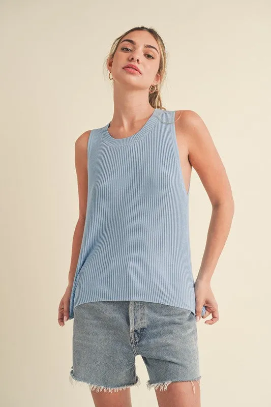 Aemi + Co Ribbed Round Neck Knit Tank sold by Charming Charlie product image thumbnail 2