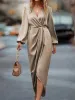High-Low Surplice Balloon Sleeve Midi Dress sold by Charming Charlie
